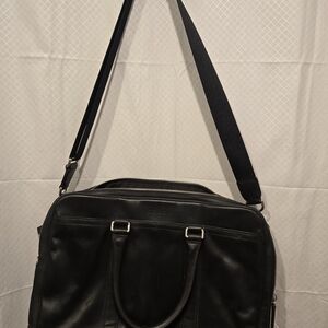 Coach Black Leather Briefcase/Laptop Bag